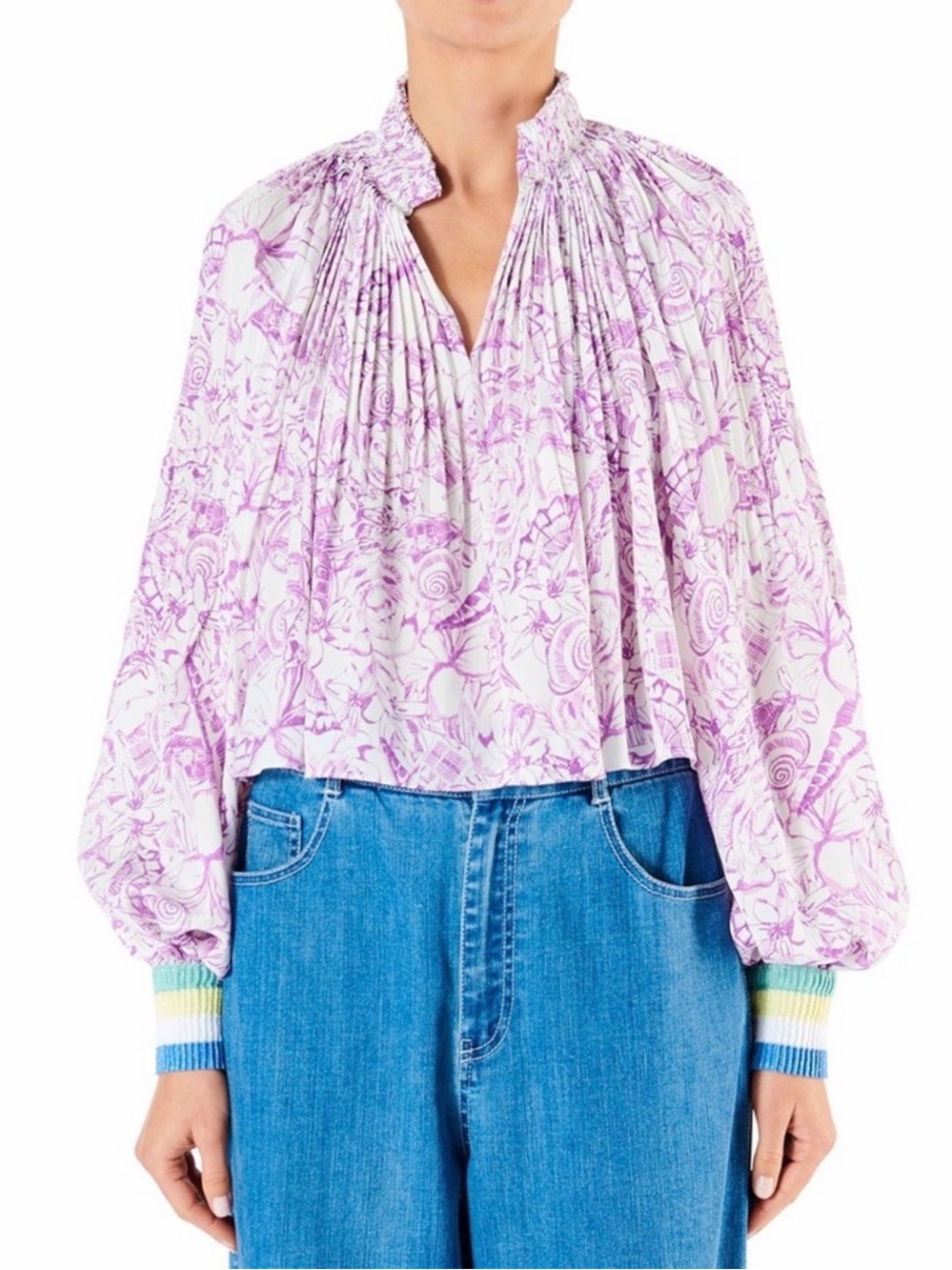 Tibi Isa Toile Cropped Edwardian Top 2 NWT